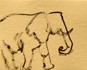 Desenho minimalista de elefante de Santhosh ch