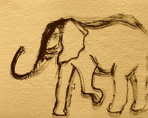 Desenho minimalista de elefante de Santhosh ch