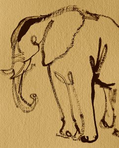 Esboço minimalista de elefante de Santhosh ch