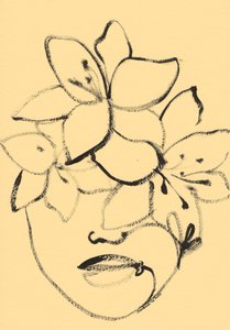 Rosto floral minimalista de Santhosh ch