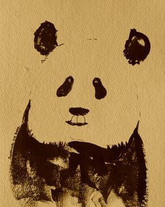 Urso-panda minimalista de Santhosh ch