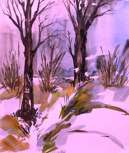 Bosque de Inverno Cor-de-rosa de Santhosh ch