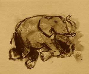 Desenho brincalhão de elefante de Santhosh ch