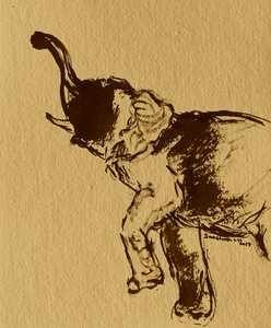 Poderoso elefante a erguer-se de Santhosh ch