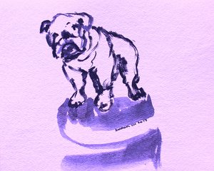 Esboço de bulldogue roxo de Santhosh ch