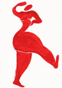 Mulher vermelha a dançar de Santhosh ch