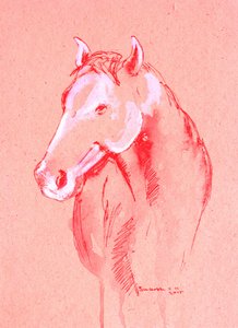 Esboço de cavalo vermelho de Santhosh ch