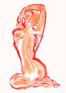 Estudo de uma figura sensual em vermelho de Santhosh ch