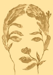 Rosto floral sereno de Santhosh ch