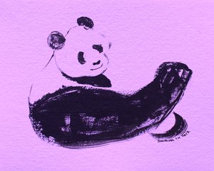 Panda forte a mostrar os músculos de Santhosh ch