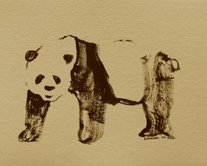 Desenho estilizado de panda de Santhosh ch