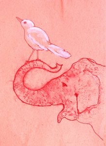 Elefante e pássaro fantasiosos de Santhosh ch