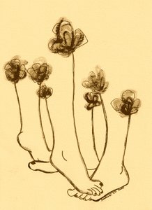 Flores caprichosas em forma de pés de Santhosh ch