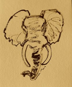 Esboço de um elefante selvagem de Santhosh ch