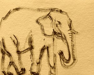 Esboço de elefante selvagem de Santhosh ch