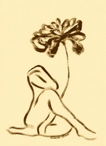 Mulher e flor de lótus de Santhosh ch