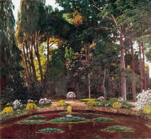 Art Nouveau "" O Jardim "" (Arbucies). Pintura de Santiago Rusinol y (i) Prats (1861-1931) El Vendrell do final do século XIX. Casa-Museu Pau Casals.