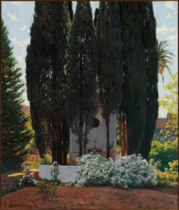 O Poço dos Cyrpresses de Santiago Rusiñol