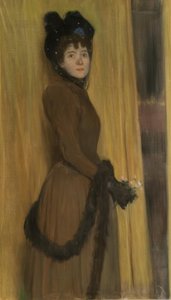 Retrato Miss Mc Flower de Santiago Rusiñol