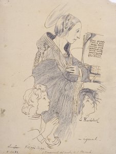 A Virgem da &39;Visão de São Bernardo&39; de Filippo Lippi de Santiago Rusiñol