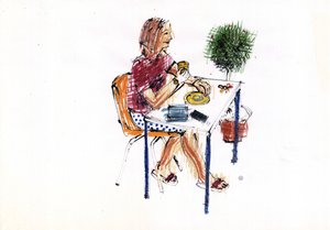 Café, 2009 (acrílico) de Sara Hayward