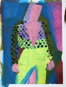 Elle #3, 2020 (acrílico sobre papel) de Sara Hayward