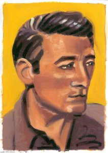 Louis MacNeice, 2008 (óleo sobre papel) de Sara Hayward