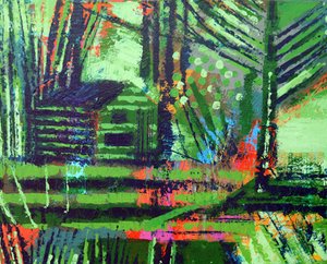 Retiro Iona II (acrílico sobre tela) de Sara Hayward