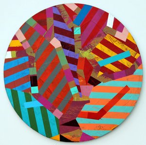 Twixt Heaven & Earth II-A (acrílico sobre tábua circular) de Sara Hayward