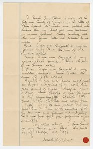 Última vontade e testamento de Sarah Ann Blunt Crozley, outubro de 1898. de Sarah Ann Blunt Crozley