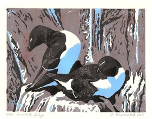 Lagartixa, 2014 (xilogravura) de Sarah Drummond