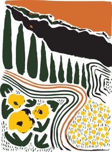 Paisagem com ciprestes da Toscana