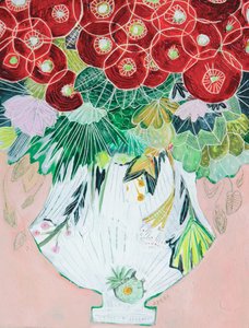 Vaso com motivos florais vibrantes de Sarah Fitzgerald