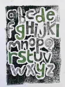 Alfabeto, 2020,(monoprint) de Sarah Thompson Engels
