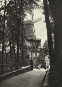 Potsdam, Moinho de vento histórico em Sanssouci; Moinho de vento histórico em Sanssouci (foto a p/b)