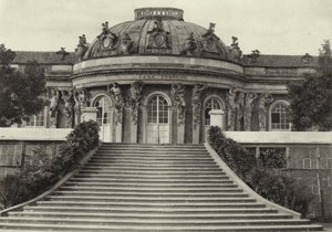 Potsdam, Palácio Sanssouci; Palácio Sanssouci (foto a p/b) de Sasha Stone