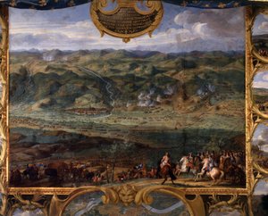 As Ações do Príncipe Luís II de Bourbon Conde (Bourbon-Conde) conhecido como o Grand Conde (1621-1686): Batalha de Friburgo (1644) durante a Guerra dos Trinta Anos - Pintura do Salvador O Conde (Leconte, O Conde, Lecomte) (1659-1694)