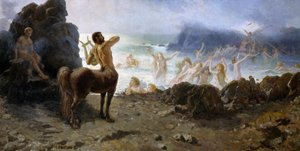 Centaur Chiron tentando a liberdade, por Francesco Saverio Altamura (1826-1897)