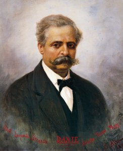 Retrato de Francesco De Sanctis (1817-83), crítico literário e historiador italiano, pintura de Saverio Altamura