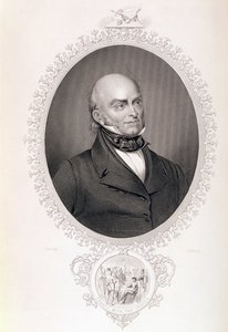 John Quincy Adams, de "A História dos Estados Unidos", vol. II, de Charles Mackay, gravado por TW Hunt de Savinien Edme Dubourjal