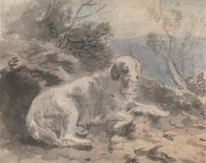 Um Setter numa Paisagem de Sawrey Gilpin