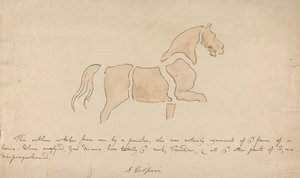 Desenho de cavalos desproporcionado