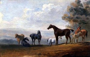 Cavalos (óleo sobre painel) de Sawrey Gilpin