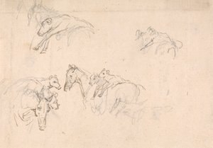 Estudo dos Cavalos que Transportam os Vitelos de Costas de Sawrey Gilpin