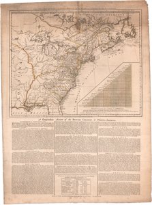 Um mapa da América do Norte - Guerra da Revolução