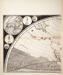 Um novo e correto mapa do mundo (secção), c.1774 (gravura a cores)