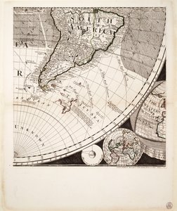 Um novo e correto mapa do mundo (secção), c.1774 (gravura a cores)