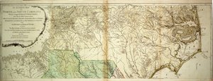 Mapa da Carolina do Norte e da Carolina do Sul