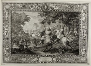 Derrota do exército espanhol perto do canal de Bruges pelas tropas do rei Luís XIV 1667