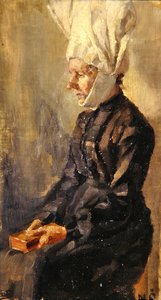 Lady at her Devotions (óleo sobre tela) de Scandinavian School